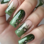 Sage Green and Silver Nails? Yas Queen!
