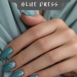 Stylists Swear By These Nail Colors With Dusty Blue Dresses 👀
