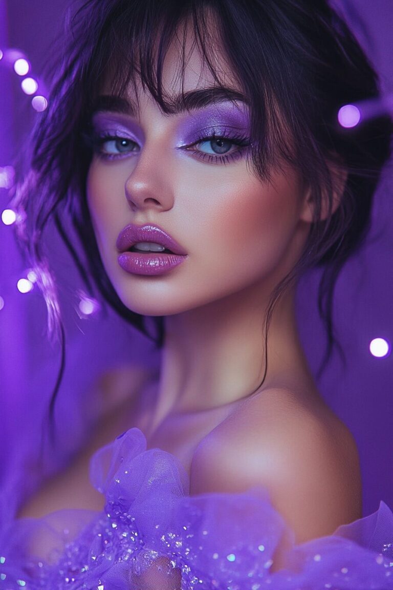 Makeup Styles That Flatter A Purple Dress