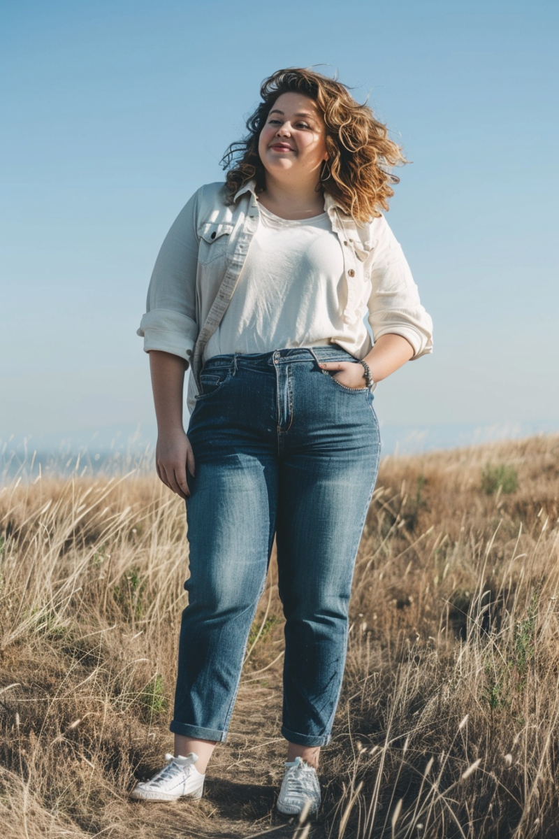 Hide Fupa with Jeans Outfit Idea