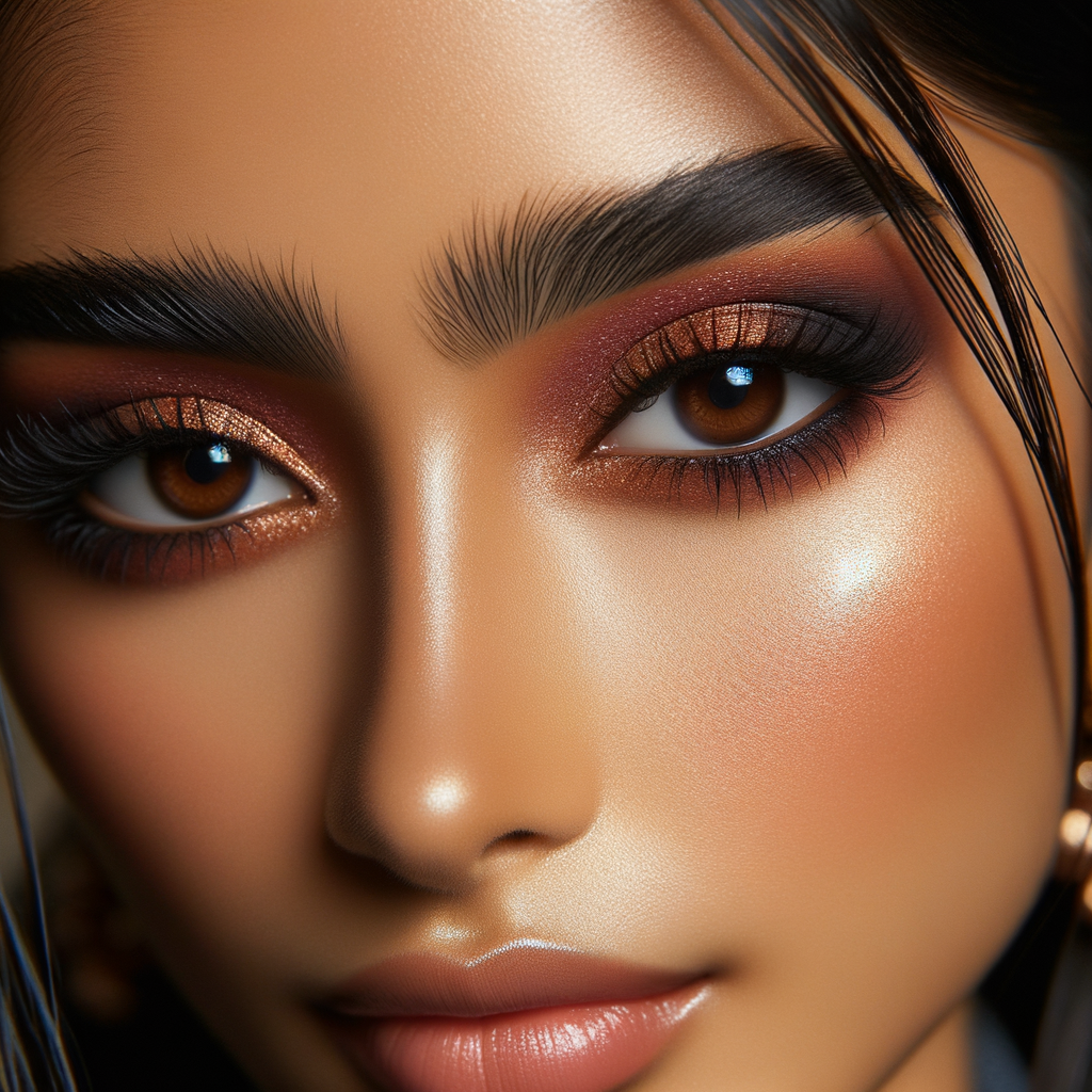 makeup-for-copper-dress
