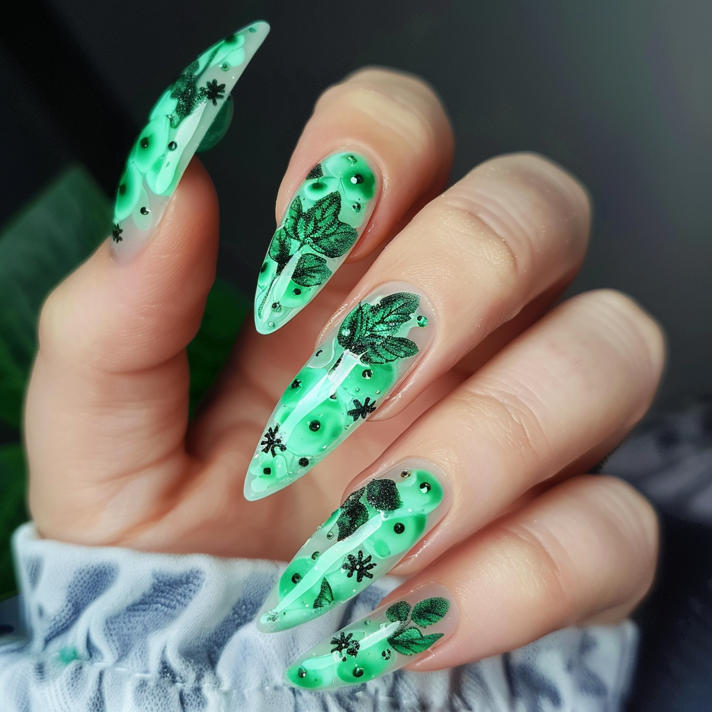 mint-green-nails