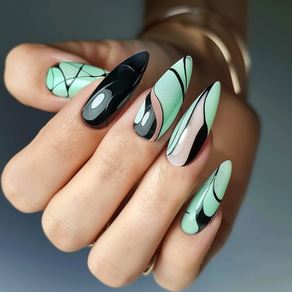 mint-green-nails