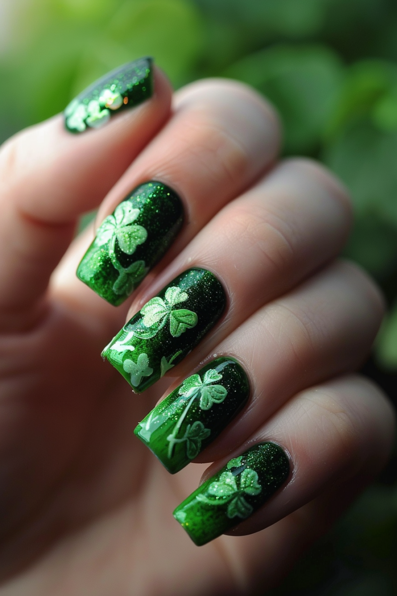 st patrick’s day nails