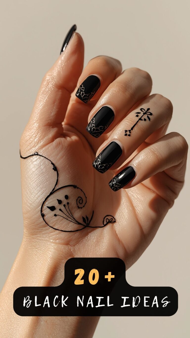 Girls Are Switching To Black Nails After Seeing These Designs