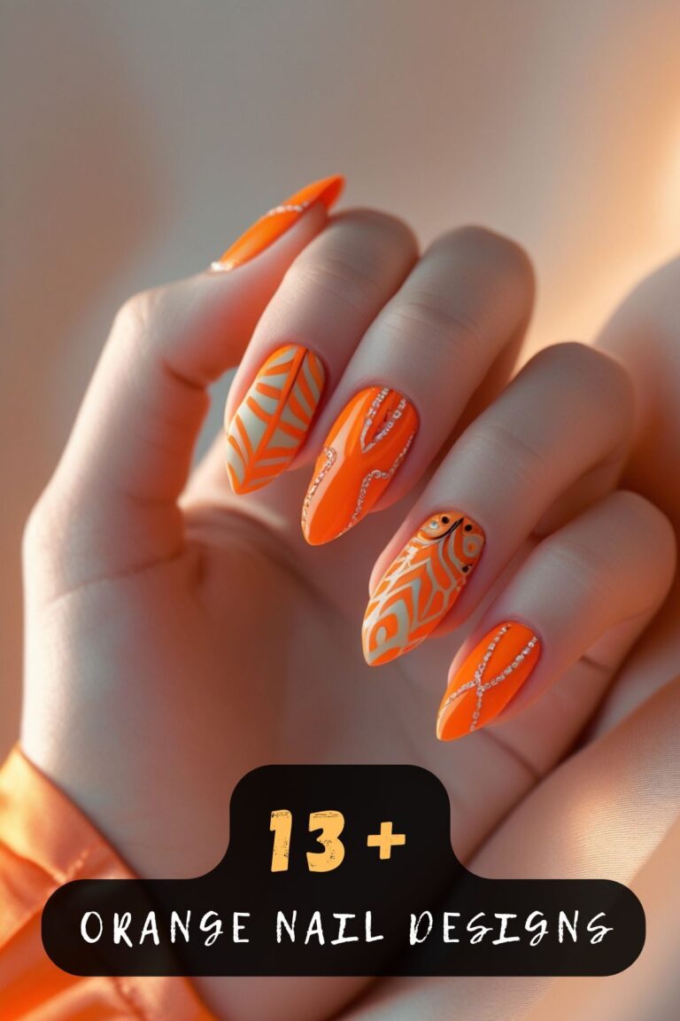 Nail Fans Say These Orange Designs Are The Prettiest Looks Of The Season