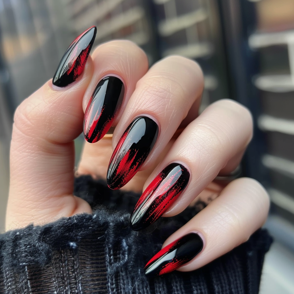 black-and-red-nail-designs