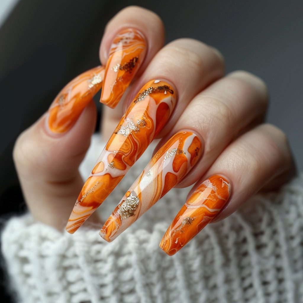 orange-nail-designs