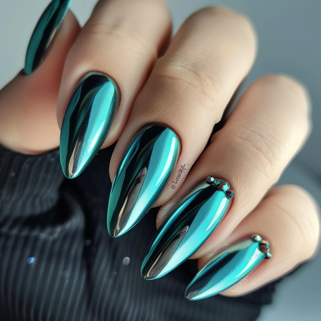 teal-nail-designs