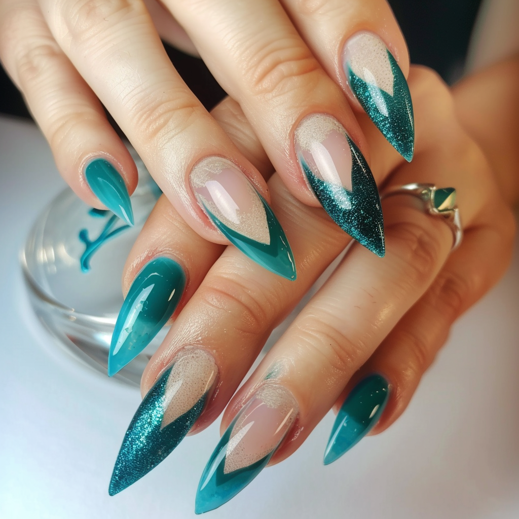 teal-nail-designs