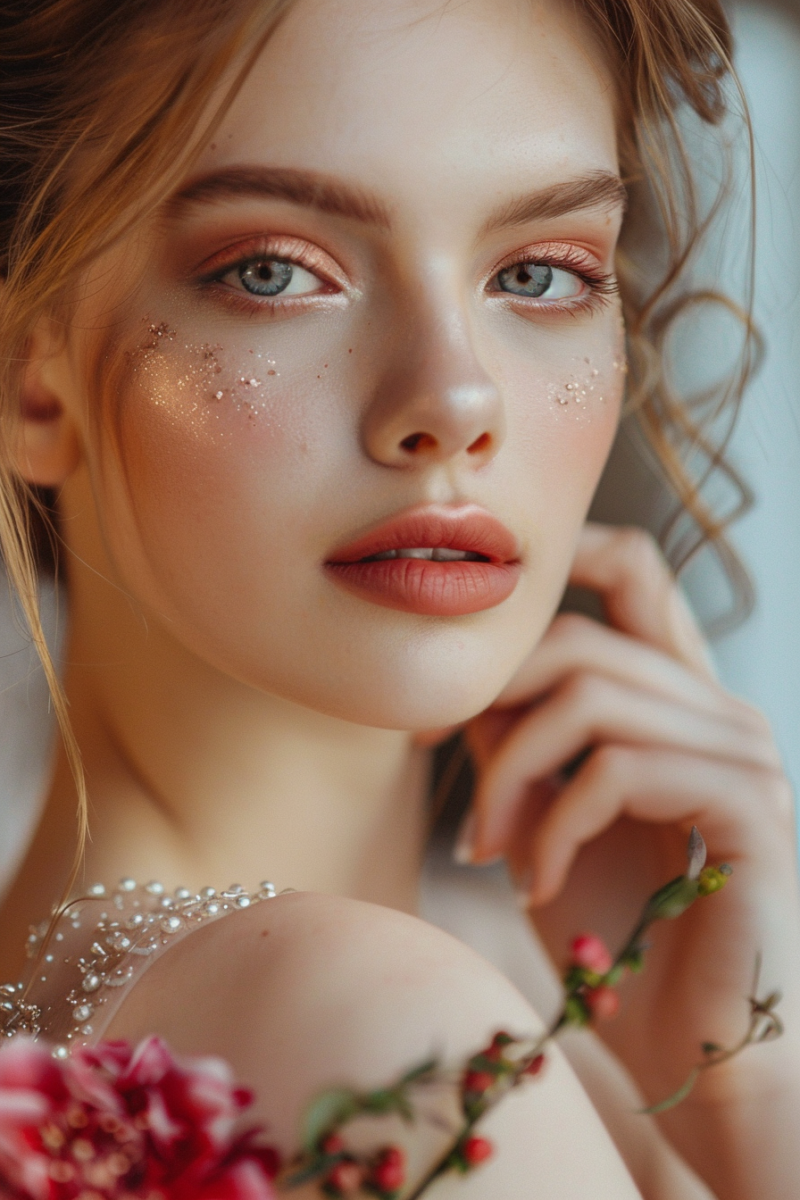 a woman with unique makeup