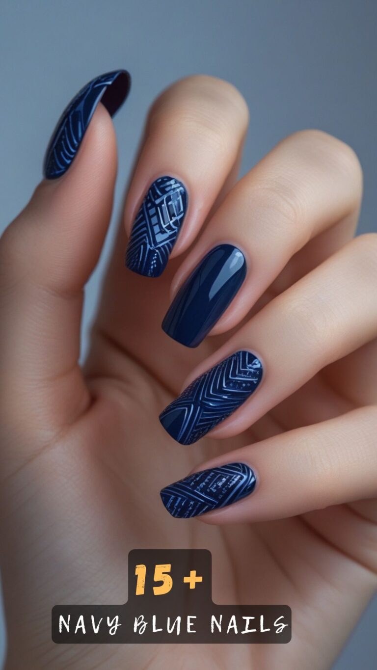 Your French Manicure Is Outdated. Try This Navy Blue Version Instead.