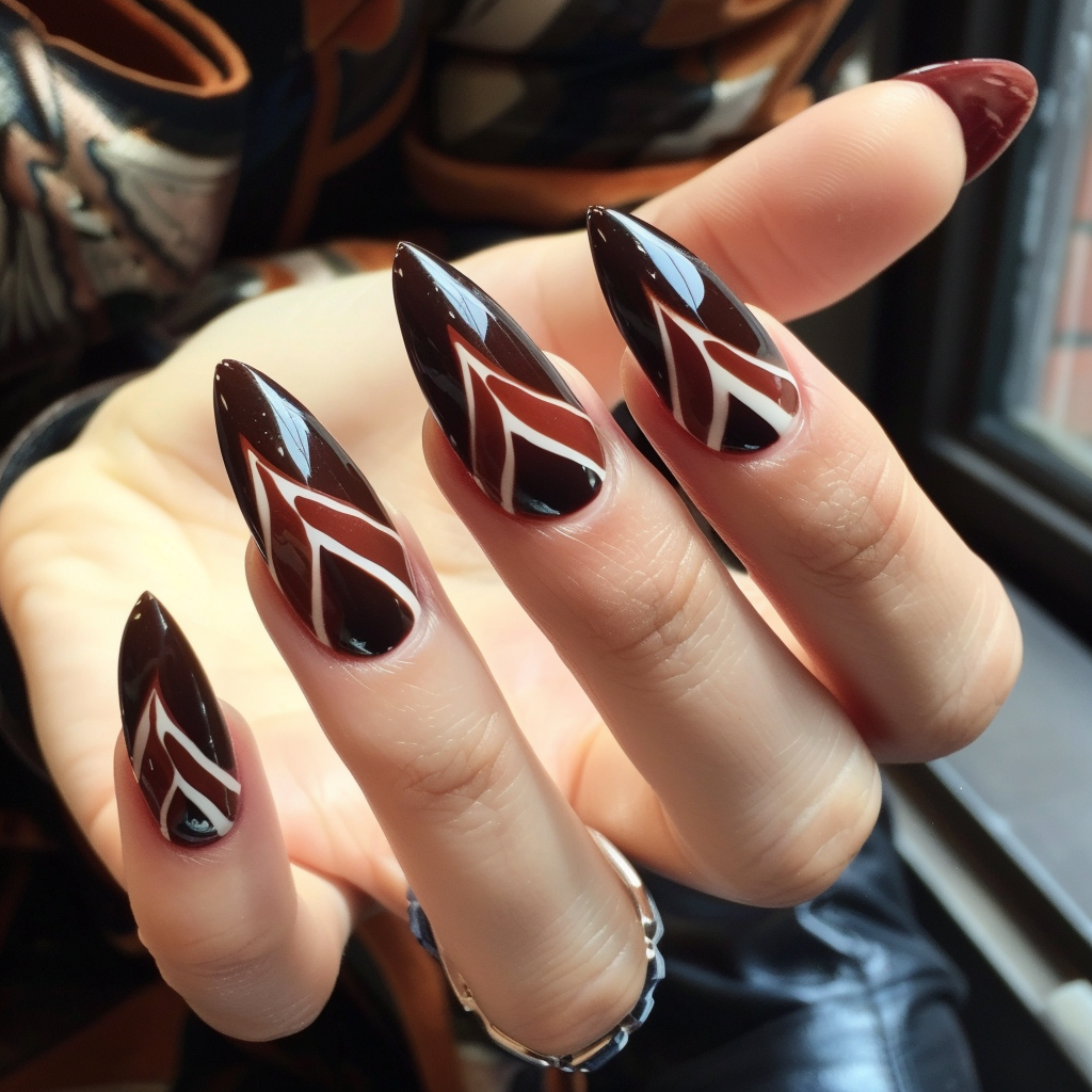 brown-nails-design