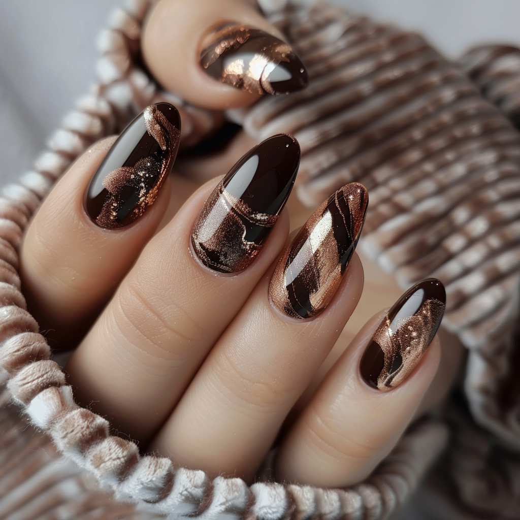 brown-nails-design