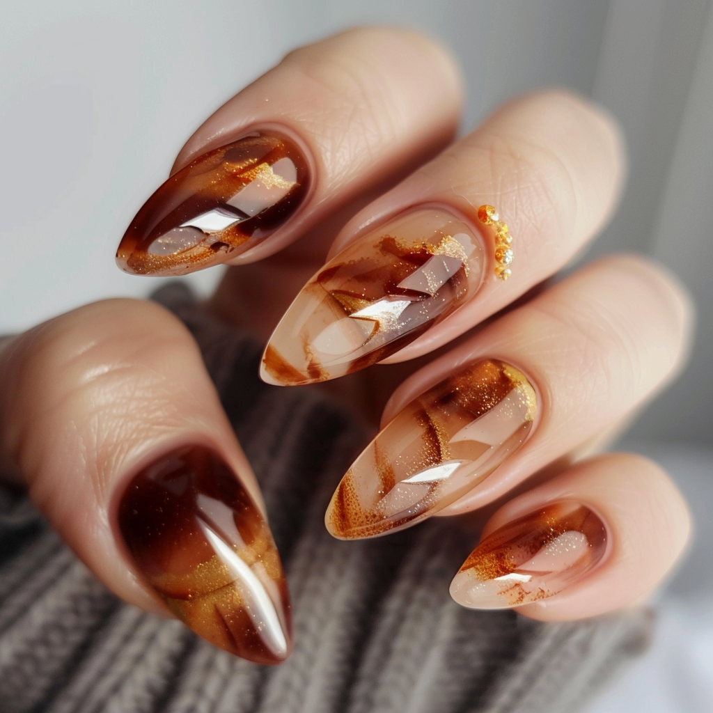 brown-nails-design