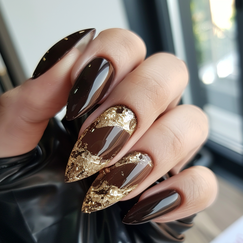 brown-nails-design