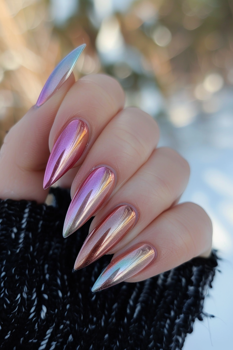 metallic-nails-design