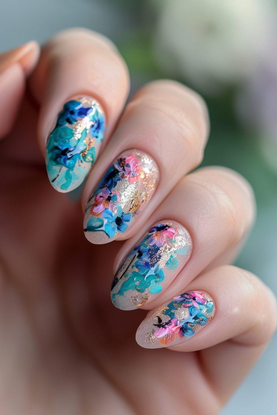 metallic-nails-design