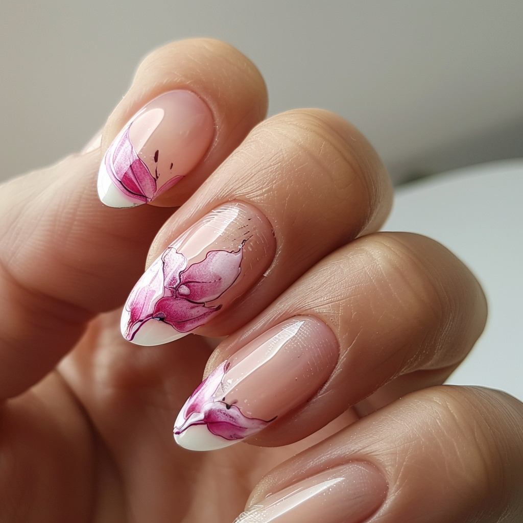 spring-french-tip-nails
