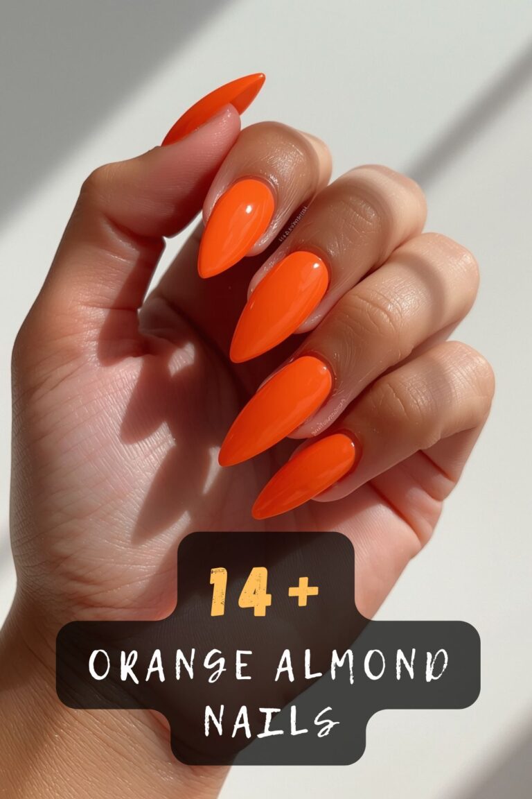 Orange Almond Nail Designs That Will Wow Your Friends!