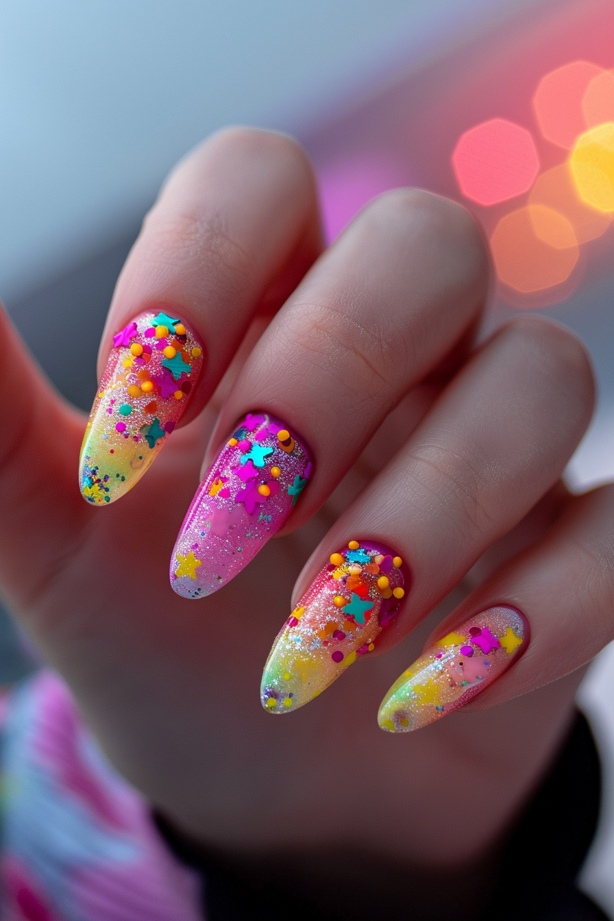 yellow-and-pink-nails