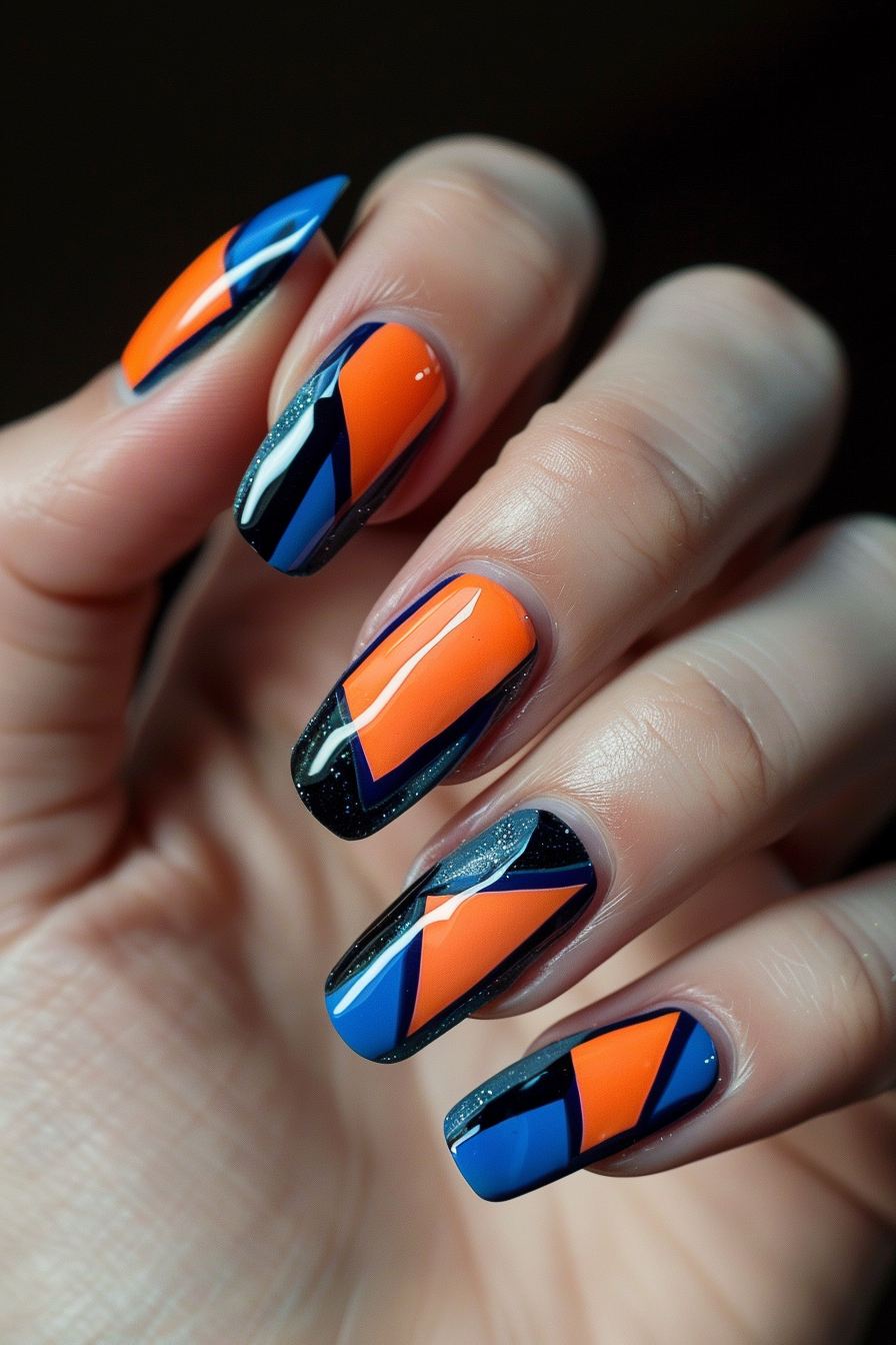 orange-and-blue-nails