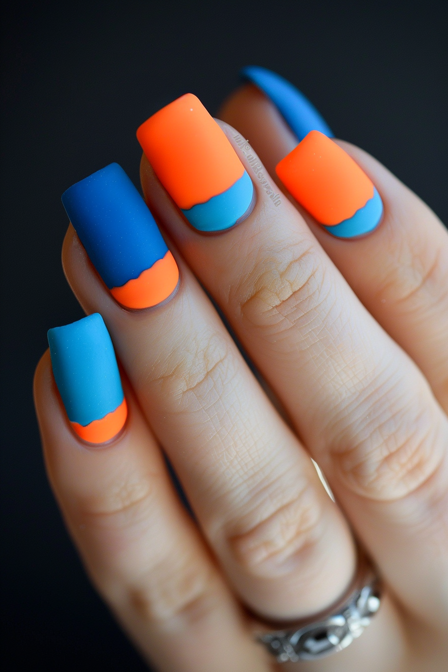 orange-and-blue-nails