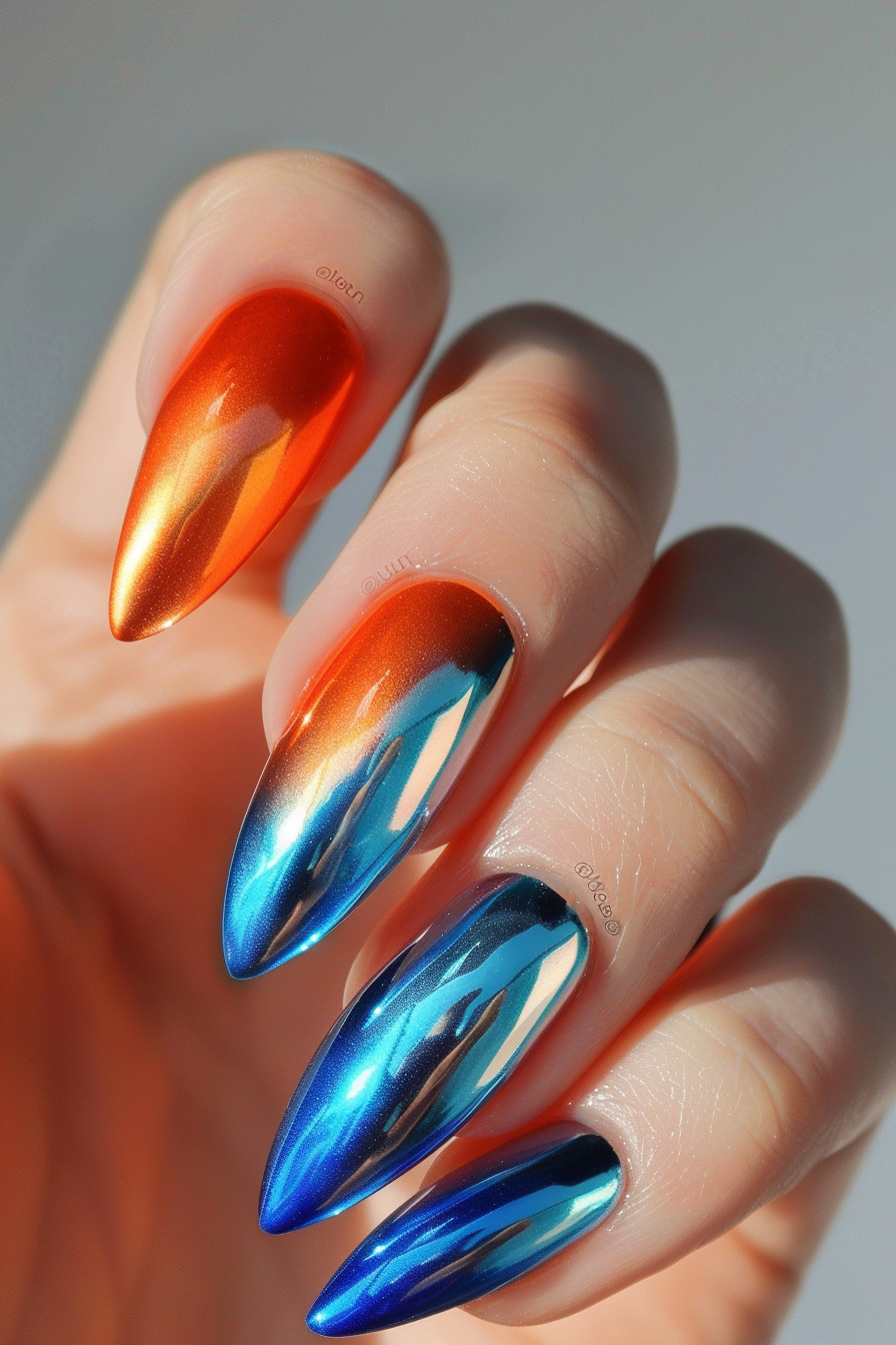 orange-and-blue-nails