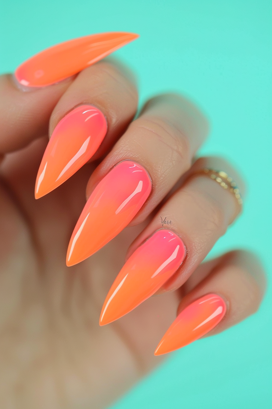 orange-almond-nails