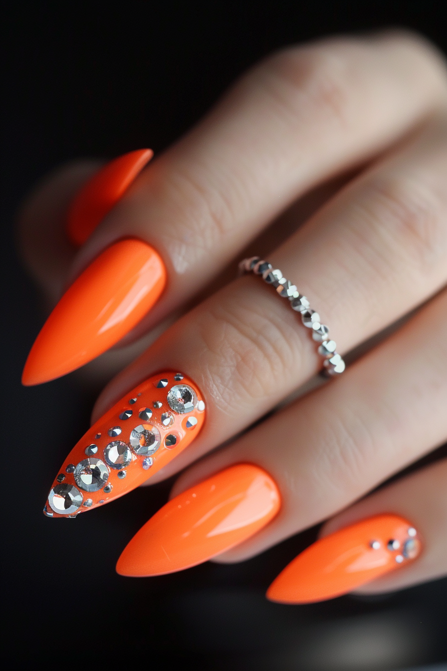 orange-almond-nails