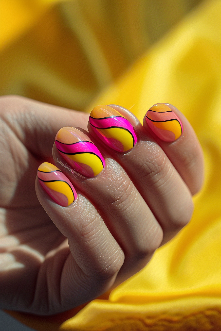 yellow-and-pink-nails