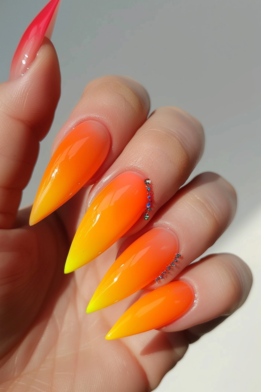 orange-almond-nails
