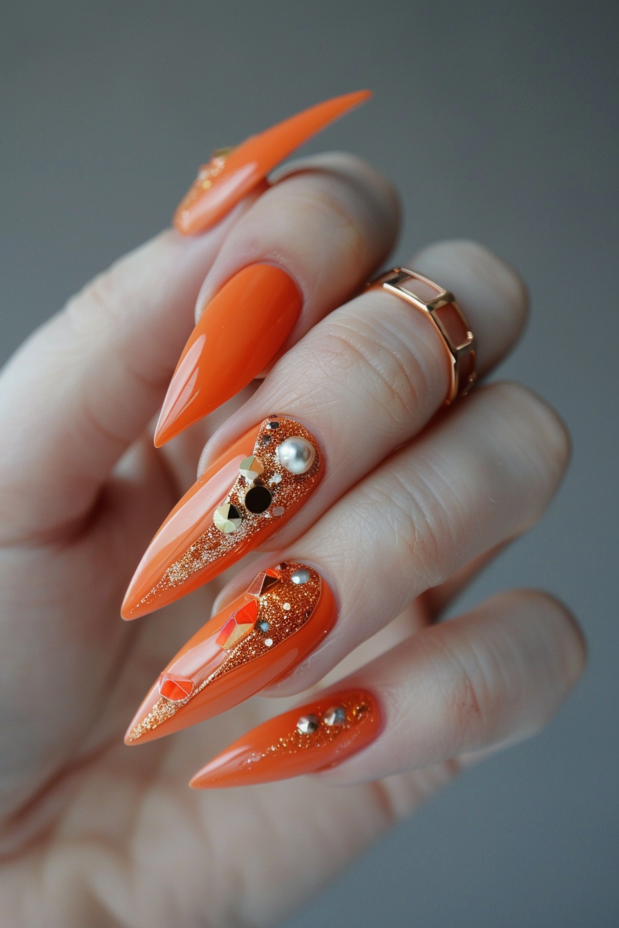 orange-almond-nails