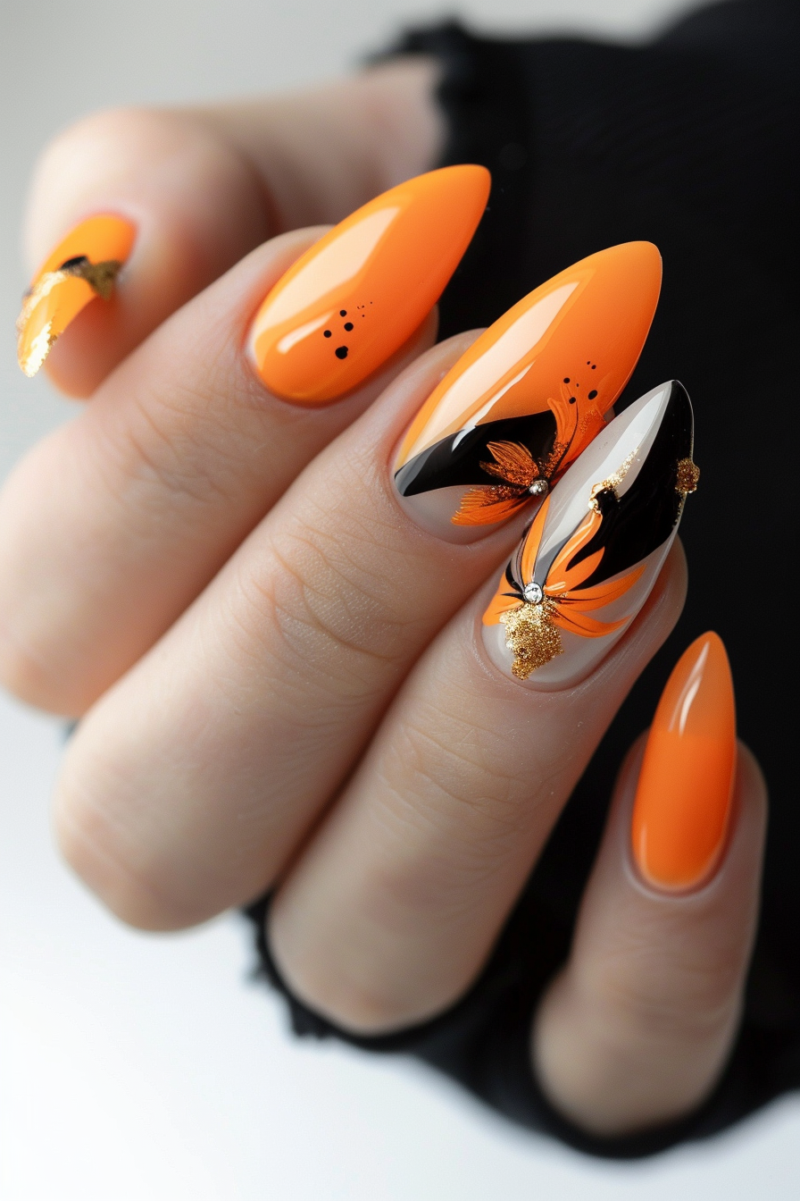 orange-almond-nails