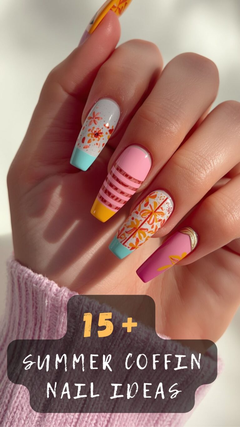 15 Chic Summer Coffin Nail Ideas That Will Blow Your Mind!