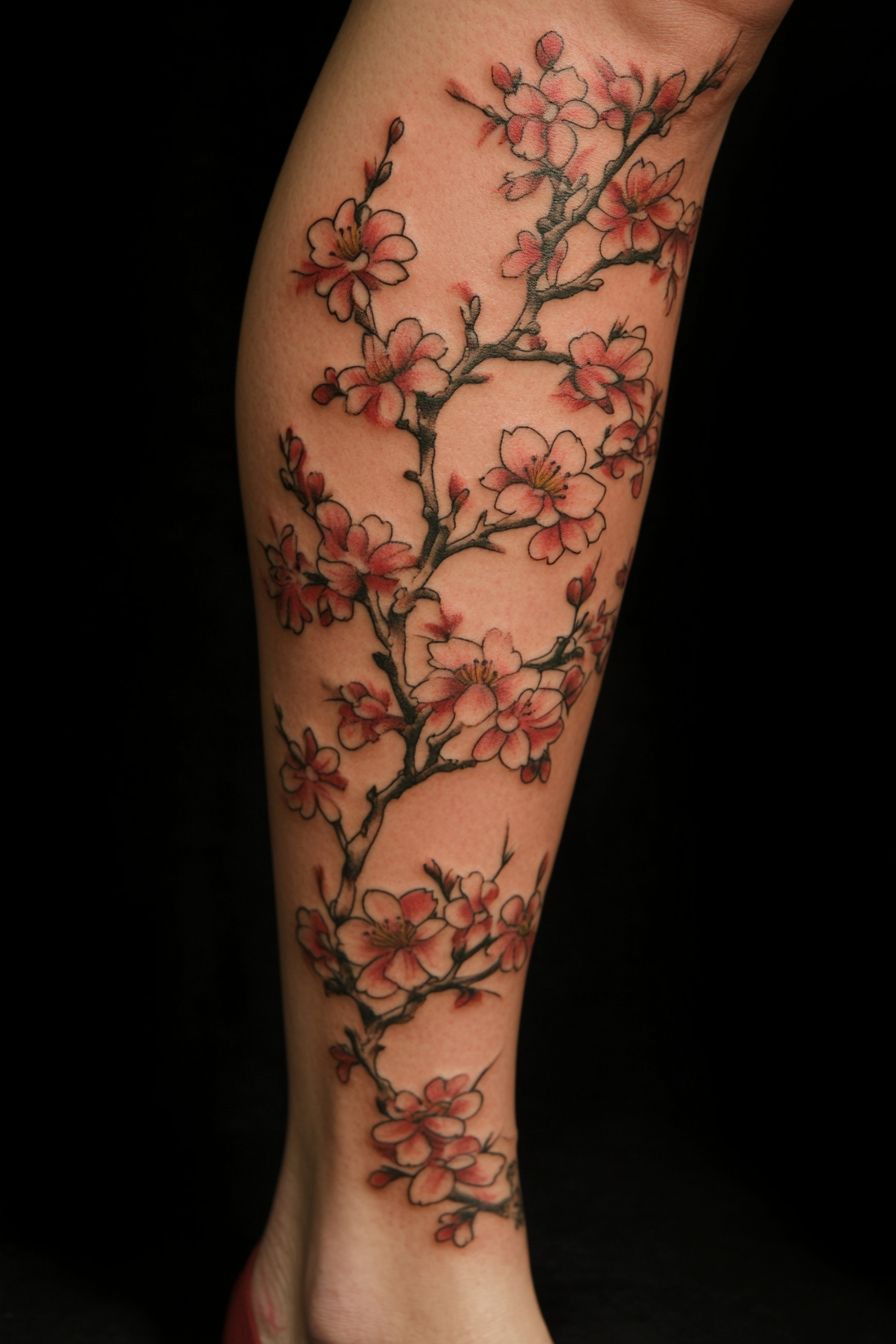 women-leg-sleeve-tattoo-ideas