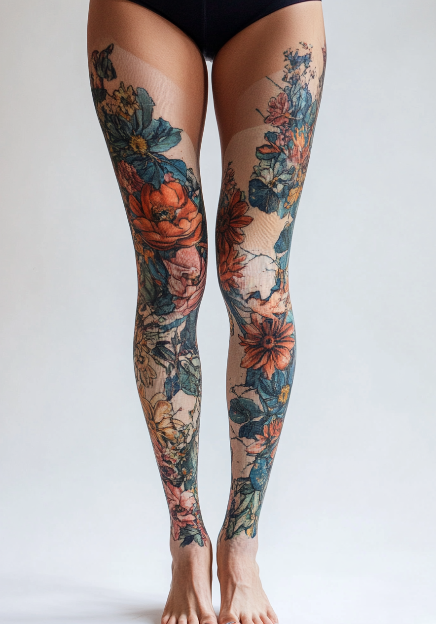 women-leg-sleeve-tattoo-ideas