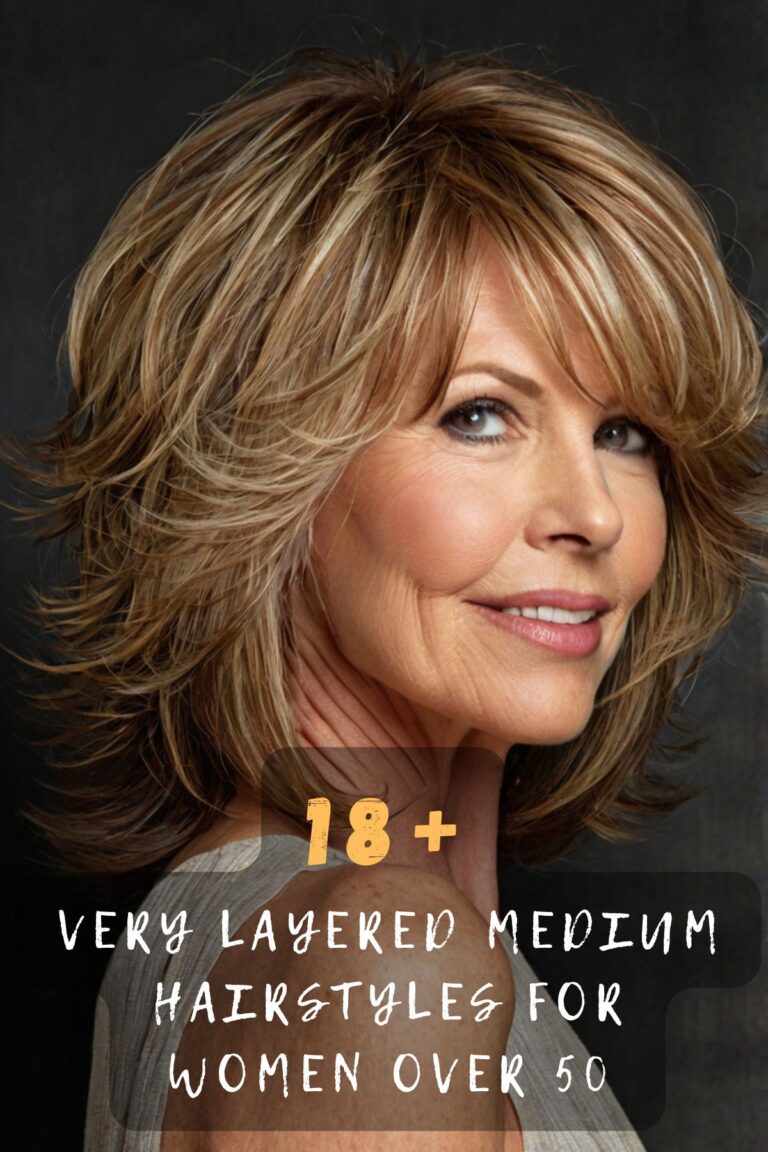 Uncover Very Layered Medium Hairstyles For Women Over 50