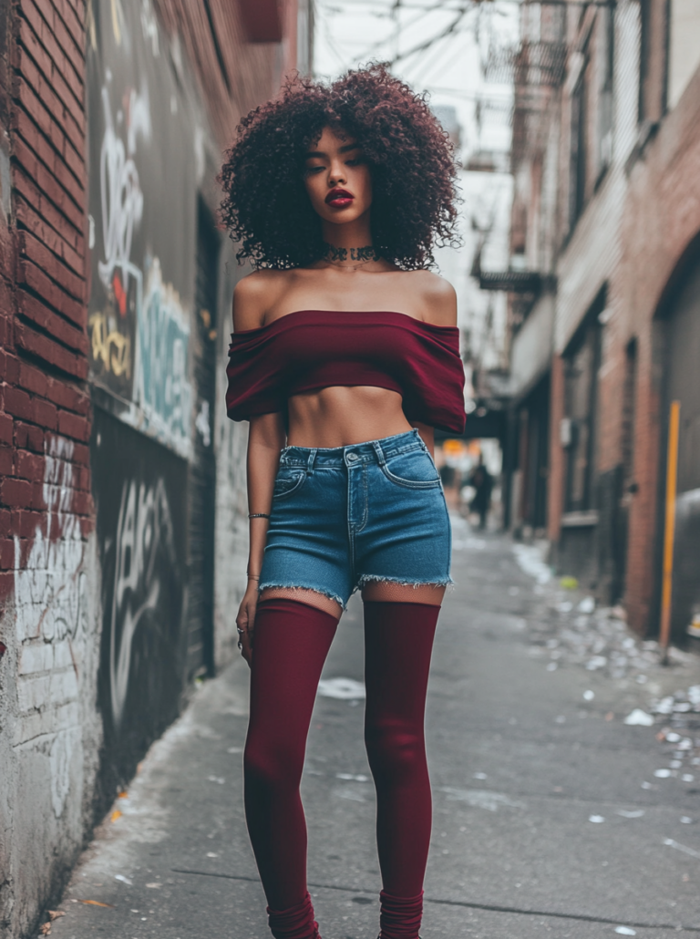 Mastering The Art Of Burgundy Tights Outfits :13 Looks