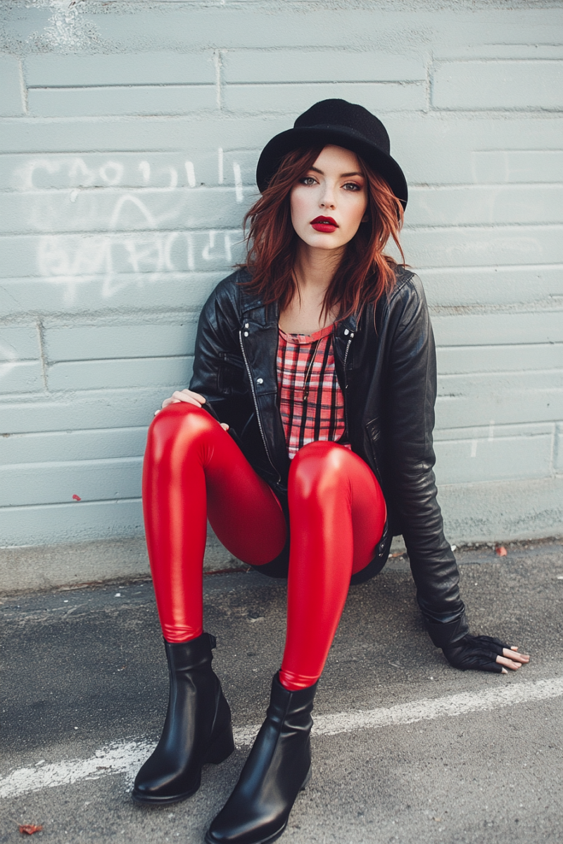 8+ Ways of How To Rock Red Tights For Eye-Catching Style — Daily ...