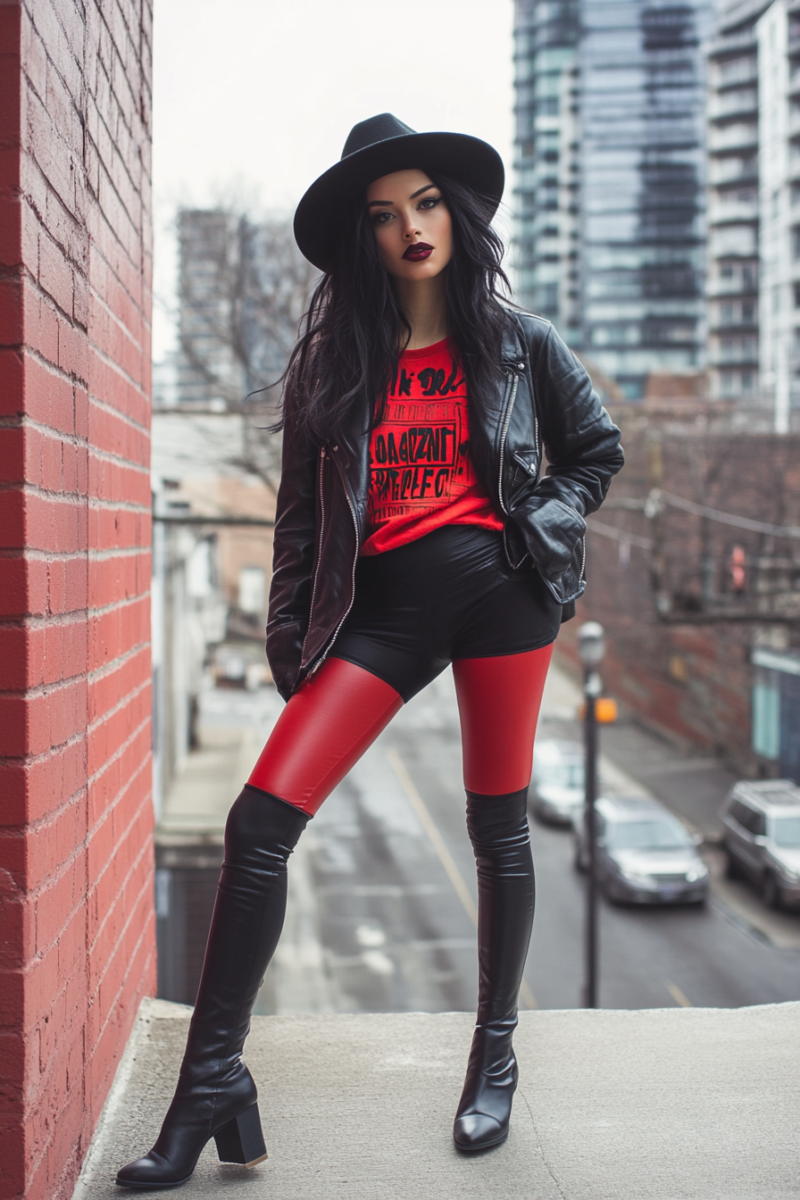 8+ Ways of How To Rock Red Tights For Eye-Catching Style — Daily ...