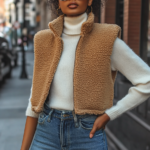9+ Cozy Sherpa Vest Outfits To Elevate Your Style