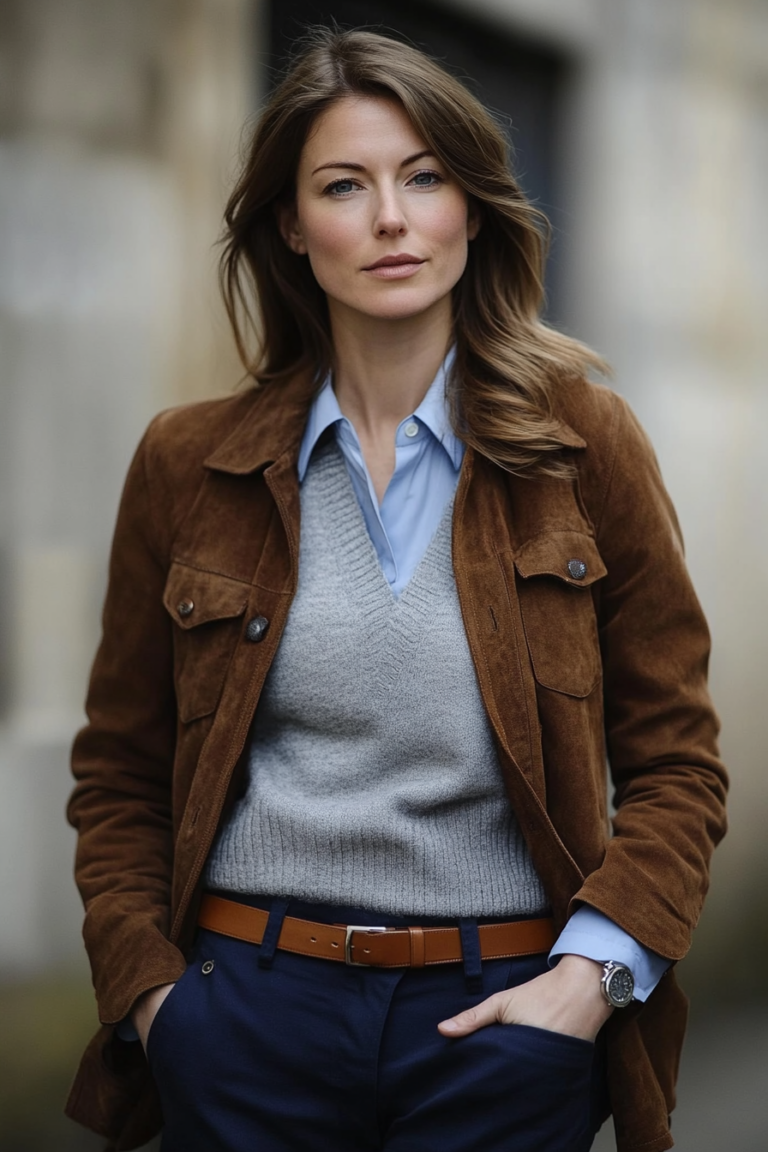 10+ Rock Your Look With A Brown Suede Jacket!