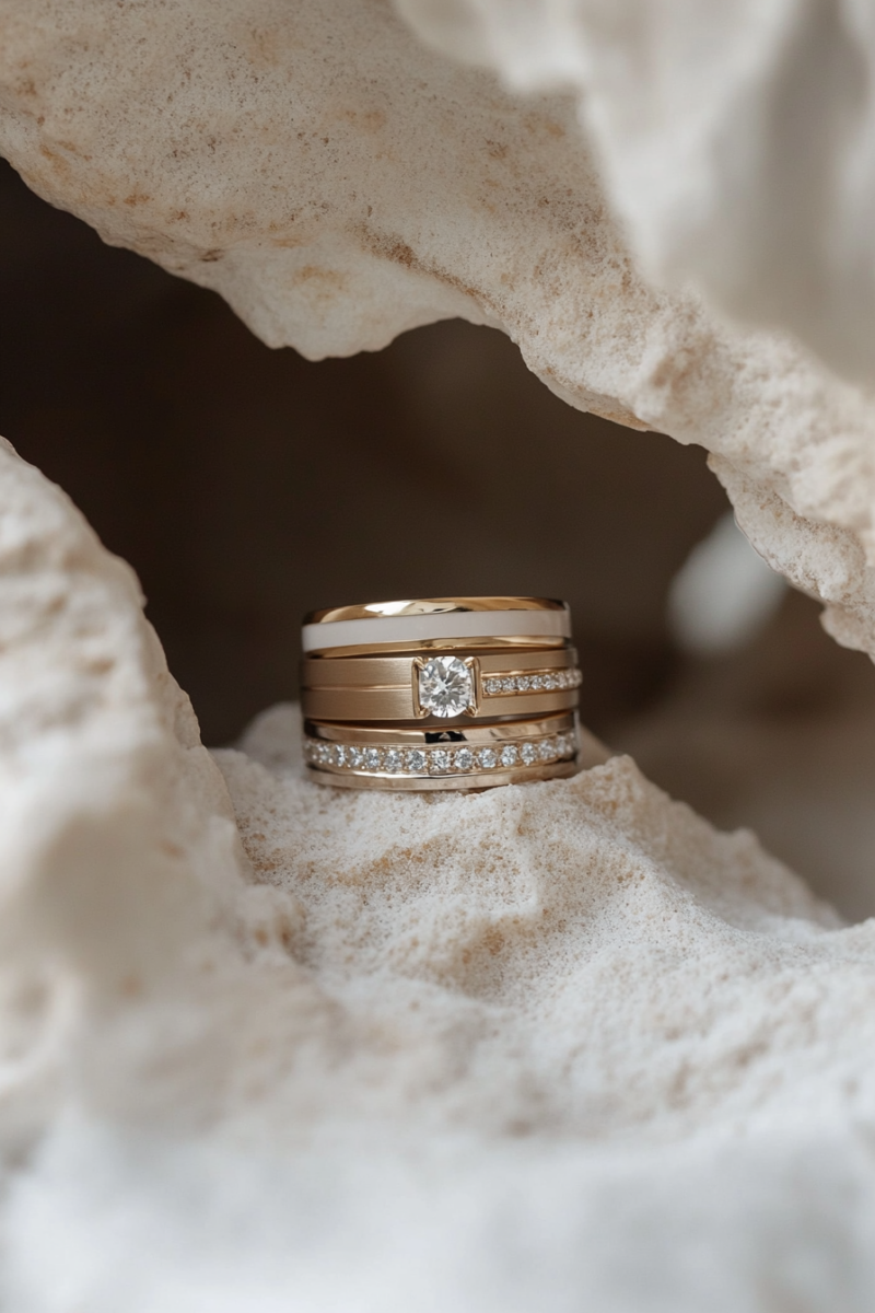 13 Stunning Ring Stacking Ideas For Your Wedding Bands โ Daily Fashion ...