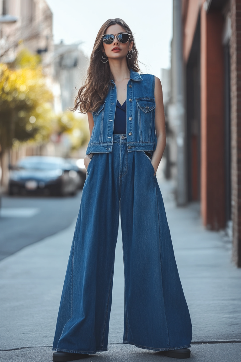 13 Trendy Denim Vest Outfits for a Style
