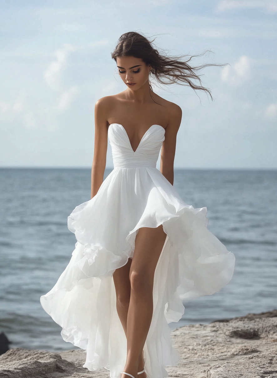 beach bride dress