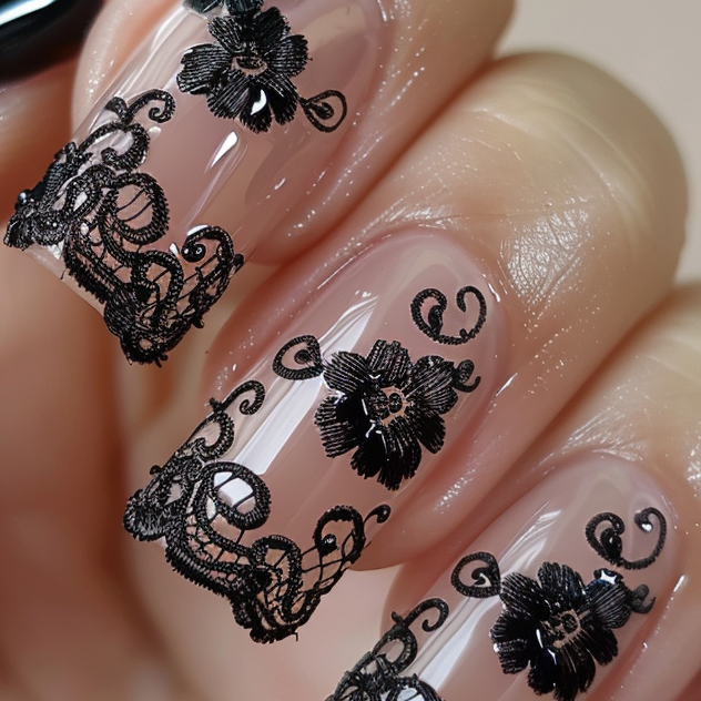 black-french-tip-nails