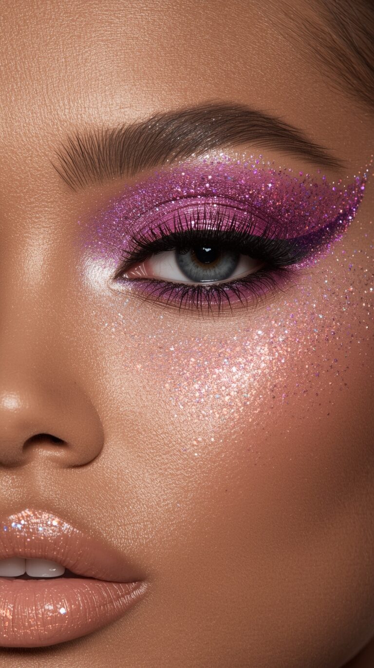 Stunning Bold Glitter Makeup Looks For Every Occasion