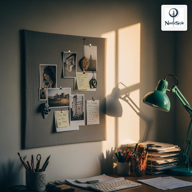 A Pegboard or Pin Board Keeps Inspiration Visible (And Off Your Desk)