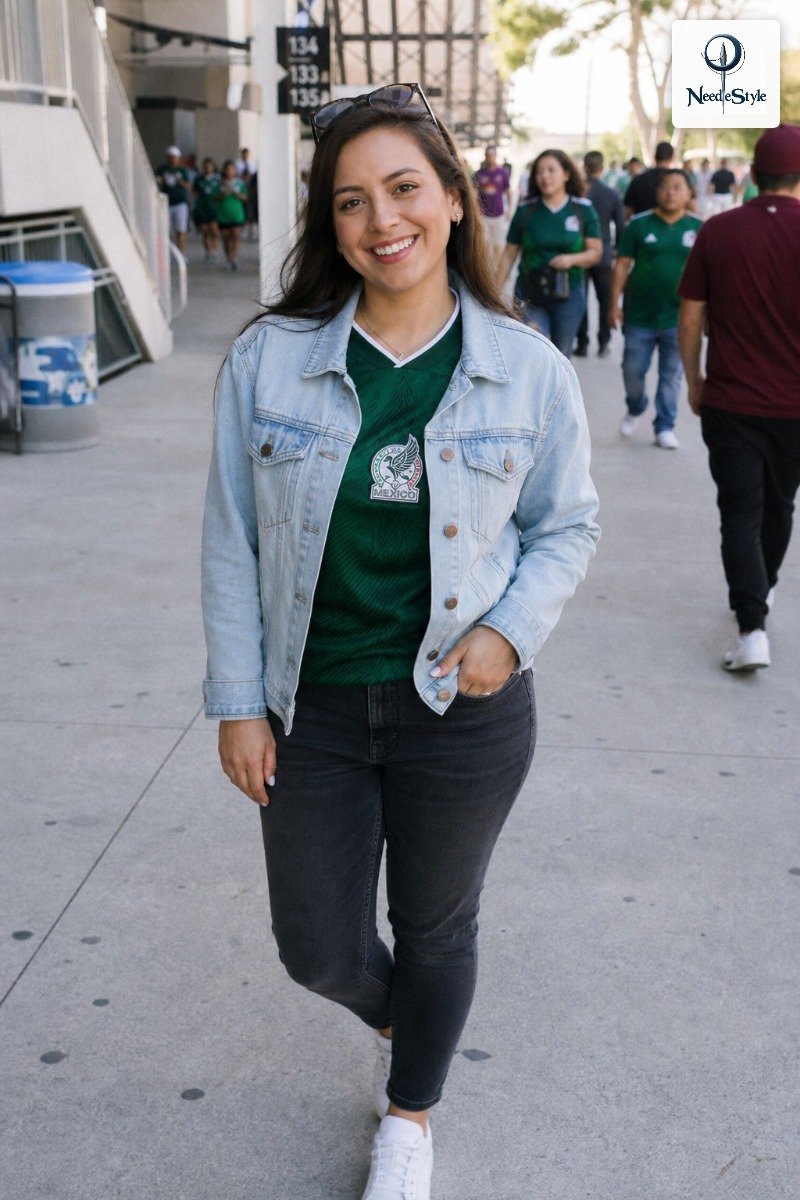 Add a Denim Jacket for a Layered Casual Vibe